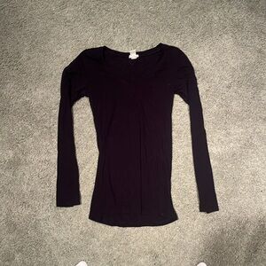 Black Tight Long Sleeve T-Shirt